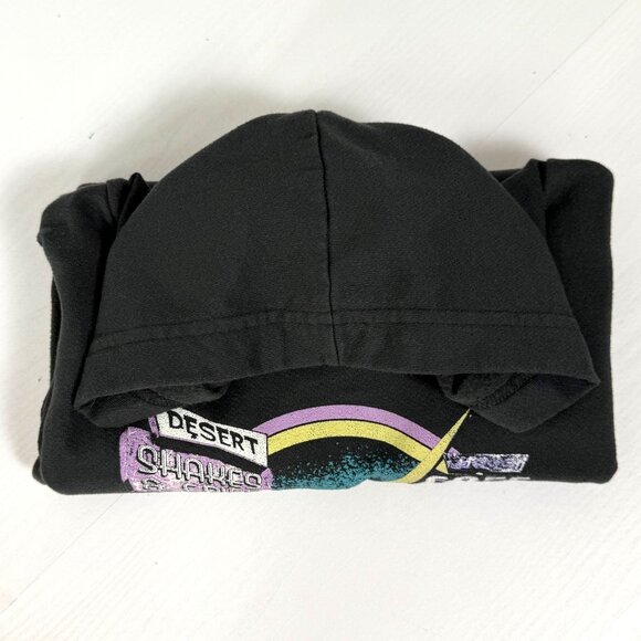 General Motors GM Hoodie Sweatshirt Women Sz S Charcoal Crop Pullover Cars Retro - Picture 2 of 8